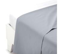1 Personne Drap-Housse Moyen CM.190 x 285 Uni Caleffi Colors Argent