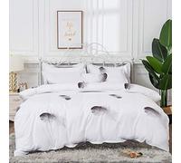 1 Personne Les Enfants Bambin Parures de Lit avec Taie d'oreiller, Belle Fleur Noir Blanc Plume Art Housse de Couette pour Bambin Fille Garçon Dortoir (Noir Plume)
