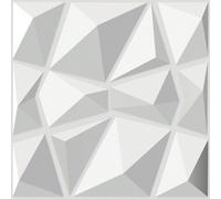 1 pièce/10 pièces/20 pièces/30 pièces/40 pièces/50 pièces Autocollant mural 3D design diamant 3D résistant au feu et à l'usure Panneau mural 30x30cm noir mat & blanc Décoration murale DIY pour toute l