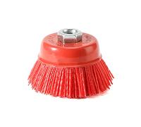 1 pièce 100mm M14 tasse Nylon brosse Abrasive roue P80 Pile polymère abrasif meuleuse outil 3" 4" 5 "