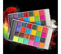 1 pièce 12/20/26 couleurs de pigments de peinture à l'huile à l'aquarelle vibrants, haute saturation, anti-taches, convient pour Noël, Carnaval, Halloween, Coupe du Monde, Cheerleading, Rentrée scolai