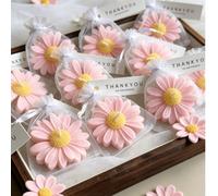 1 pièce/13 pièces/22 pièces Ensemble de bougies en forme de marguerite, panier de cadeaux de mariage, décoration de douche nuptiale, bougie parfumée à la cire de soja, parfum d'ambiance, centre de tab