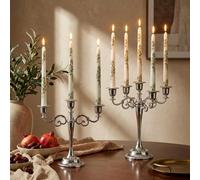 1 pièce/1set Décoration de bureau style bohème en alliage de zinc, bougeoir ornemental 5-têtes/3-têtes, bougeoir, décoration d'ambiance romantique pour salon, maison, vacances, style club européen, co