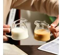 1 pièce/2 pièces 100 ml, 150 ml Mini pichet à lait en verre, micro-ondes, résistant à la chaleur, durable, tasse à café réutilisable, convient pour les sauces, le miel et le sirop, facile à nettoyer, 