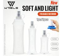 1 pièce/2 pièces 150/250/500ml Bouteille d'eau souple en TPU sans odeur améliorée, pliable et pratique avec bec en silicone, convient pour le cyclisme, le camping, la randonnée, la course, etc. L,M,S,