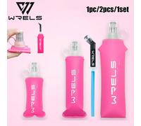 1 pièce/2 pièces/1set 150ml/250ml/500ml | Bouteille d'eau souple portable à débit lent pliable rose, convient pour la randonnée, la course, le marathon, l'escalade en montagne et la course en sentier,