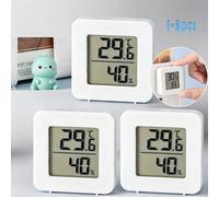 1 pièce 2 pièces 3 pièces Mini Thermomètre Hygromètre, Thermomètre d'intérieur, Thermomètre électronique portable, Affichage d'expression intuitif de la température et de l'humidité, Convient pour l'i