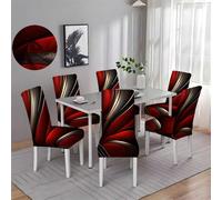 1 pièce/2 pièces/4 pièces/6 pièces/8 pièces/Ensemble de 36 pièces, avec un design élégant et atmosphérique en noir et rouge. Housse de protection souple et lavable à haute élasticité, utilisant une te