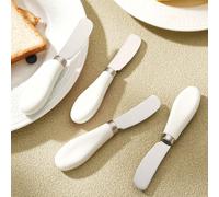 1 pièce/2 pièces/4 pièces/8 pièces Couteau à fromage en acier inoxydable, couteau à beurre, couteau à tartiner pour beurre, confiture, crème, fromage 1 pc,4 pièces,2 pièces,8 piècesAcier inoxydable