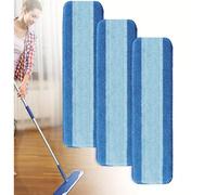 1 pièce/2 pièces/4 pièces Compatible avec les têtes de rechange Bona Mop, tissu adhésif plat en fibre, chiffon de nettoyage bleu, accessoires Polyester