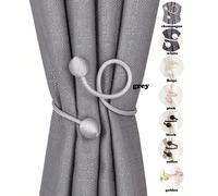 1 pièce / 2 pièces / 4 pièces Pinces à rideaux à boules torsadées, disponibles en plusieurs couleurs et tailles Taille Unique,2 pièces,1 pièce d'or,2 pièces d'or,1 pièce blanc,2 pièces blanc,1 pièce d