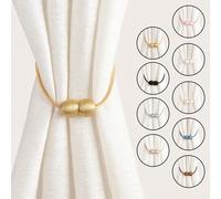 1 pièce/2 pièces/4 pièces Supports magnétiques minimalistes ronds pour rideaux, disponibles en plusieurs couleurs et tailles, convient pour la fixation des rideaux 1 pièce d'or,2 pièces d'or,1 pièce b