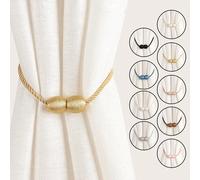 1 pièce/2 pièces/4 pièces Supports magnétiques minimalistes ronds pour rideaux, disponibles en plusieurs couleurs et tailles, convient pour la fixation des rideaux 1 pièce d'or,2 pièces d'or,1 pièce b