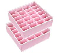 1 pièce/2 pièces Boîte de rangement pour sous-vêtements avec tiroirs et séparateurs, boîte de rangement de type tiroir 24 cases, convient pour les chaussettes, sous-vêtements, cravates et mouchoirs - 