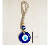 1 pièce/2 pièces Charm d'œil bleu fait main - Pendentif d'œil maléfique, suspension murale décorative en verre avec plusieurs options de couleurs, amulette protectrice pour la , décoration de la maiso