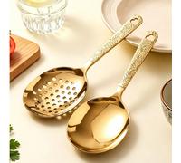 1 pièce/2 pièces Cuillère de service de buffet en acier inoxydable à motif, louche, cuillère à riz, grande cuillère de service, pour fête/banquet/buffet, lave-vaisselle, ustensile de cuisine, cadeau d