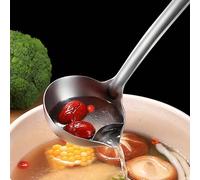 1 pièce/2 pièces Louche passoire à huile en acier inoxydable, louche séparateur d'huile, outil de filtrage d'huile de louche à soupe pour la maison Taille Unique,2 piècesAcier inoxydable