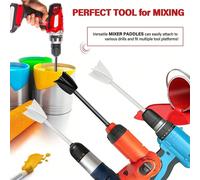 1 pièce/2 pièces Mélangeur époxy à 4 pales, pales de mélange en spirale pour mélangeur époxy, accessoire de mélangeur pour peinture et résine époxy, tige hexagonale compatible avec les perceuses élect