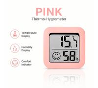 1 pièce/2 pièces Mini thermomètre et hygromètre d'intérieur, moniteur numérique LCD de température et d'humidité, convient pour la chambre, le bureau, la serre et la surveillance de la température et