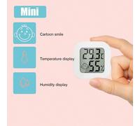 1 pièce/2 pièces Mini thermomètre et hygromètre haute précision, thermomètre et hygromètre numériques pour intérieur, chambre de bébé, voiture, jardin avec grand écran LCD 2 pièces,1PCABS