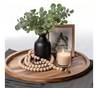1 pièce/2 pièces Plateau de petit-déjeuner en bois, plateau de salle de bain, plat de service rond, planche à fromage, plateau de cuisine décoratif, plat de service pour repas L,S,XL,2 pièces L,25 yua