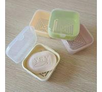 1 pièce/2 pièces Porte-savon portable à double couche avec égouttoir, boîte à savon transparente avec couvercle, étui à savon de voyage mignon et mini, support à savon carré ou rond en plastique pour 
