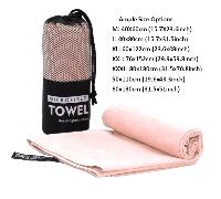 1 pièce/2 pièces Serviette de sport en microfibre double face à séchage rapide, légère, absorbante, non collante, pour yoga/natation/randonnée, rose pastel, pour le camping L,M,XL,XXL,50x110cm,80x130c
