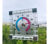 1 pièce 2 pièces Thermomètre hygromètre auto-adhésif - Haute précision 0,1°C Moniteur de température et d'humidité intérieur/extérieur en plastique pour bureau, camping, fenêtre, mur, serre, jardin, m