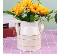 1 pièce/2 pièces Vase décoratif en métal vintage Taille Unique,2 pots blancsFer