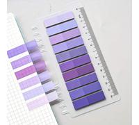 1 pièce 200 feuilles de notes adhésives en matériau PET coloré, inscriptible, réutilisable, marque-pages semi-transparents, marqueurs de page auto-adhésifs, convient pour les classeurs et les index, f
