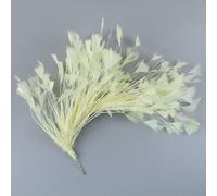 1 pièce 25-30 cm plumes d'oie de dinde fleur bricolage thé fête coiffe chapeau decoratio plume de paon bricolage Plumage Artisanat [Beige, 25-30 cm]