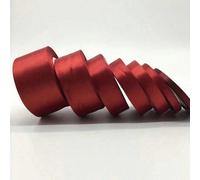 1 pièce 25 yards Ruban décoratif en satin de soie rouge - très adapté pour les mariages, les fêtes, l'emballage de cadeaux et le DIY, l'emballage de bouquets, la décoration de gâteaux, l'emballage de 