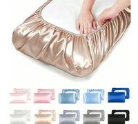 1 pièce/2pcs Taie d'oreiller en satin, Taie d'oreiller en soie avec bande élastique Taie d'oreiller de voyage, Taie d'oreiller en satin de soie doux, Protège les cheveux et la peau, Taille standard/Gr