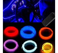 1 pièce, 3 mètres (9,84 pieds) Corde lumineuse néon vive - Éclairage de décoration pour les fêtes, décoration de chambre à coucher - Alimenté par batterie, clignotant, source de lumière générée électr