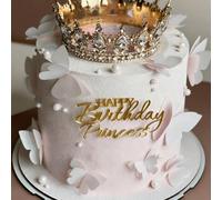 1 pièce/3 pièces/5 pièces "Joyeux anniversaire princesse" Cake Topper en PMMA, décoration de gâteau moderne en lettres pour fête d'anniversaire, décoration de gâteau d'anniversaire, fournitures de déc