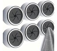 1 pièce/3 pièces/8 pièces Crochets de serviette gris en spirale/croix, pinces adhésives créatives pour tissus, supports de serviette/chiffon montés au mur pour salle de bain et cuisine, empêche les se