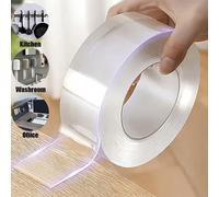 1 pièce/3 pièces Bandes adhésives double face ultra-résistantes, bandes adhésives réutilisables et sans trace, ruban adhésif multifonction amovible et lavable, ruban nano transparent pour coller des a