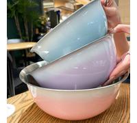 1 pièce/3 pièces Bol de mélange en acier inoxydable - Outil de cuisine durable et polyvalent, convient pour la cuisson, la pâtisserie et le stockage des aliments - Parfait pour une utilisation pendant