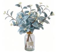 1 pièce/3 pièces Branche d'eucalyptus artificielle avec feuilles et baies, tige de verdure, décoration florale de vase, convient pour mariage, fête, décoration de la maison, style bohème, Saint-Valent