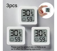 1 pièce/3 pièces Mini déshumidificateur d'intérieur avec thermomètre, moniteur numérique micro de température et d'humidité intérieure avec écran LCD, alimenté par pile bouton, design compact et éléga