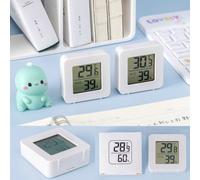 1 pièce/3 pièces Mini thermomètre et hygromètre d'intérieur - Capteur numérique de température et d'humidité pour la maison, compact et léger, affichage facile à lire, en matière plastique, convient p