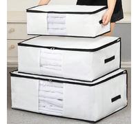 1 pièce/3 pièces Nouveau sac de rangement de couette en tissu, sac de tri de vêtements et de couette de grande capacité, sac d'emballage pour le déménagement étanche à la poussière et à l'humidité, 3 