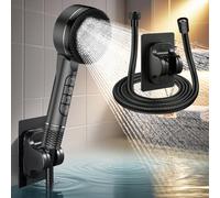 1 pièce/3 pièces Pomme de douche haute pression avec filtre, douchette à main de salle de bain, pomme de douche pluie de massage avec ensemble de tuyau de douche de 1,5 m et support en ABS douche simp