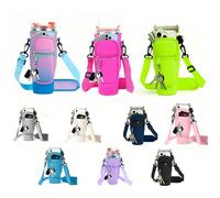 1 pièce/3 pièces Sac pour bouteille d'eau portable avec sac pour téléphone et porte-clés, compatible avec les bouteilles d'eau /Maeky de 40 oz (environ 1134,0 ml), avec poignée, sangle d'épaule réglab