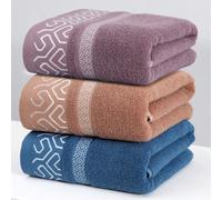 1 pièce/3 pièces Serviette/Serviette de bain en satin jacquard de couleur mixte avec motif nuage, serviette de visage/serviette de bain douce et absorbante unisexe pour le salon de beauté, l'hôtel, le