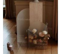 1 pièce 30 cm x 40 cm / 40 cm x 55 cm Acrylique givré vierge pour panneau indicateur de mariage DIY, signalisation de mariage, affichage pour anniversaire, fiançailles, tableau d'affichage pour fête 5