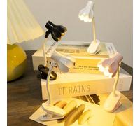 1 pièce/3pcs Mini lampe de lecture, lampe clip pour livre, veilleuse fleur, lampe de livre décorative, veilleuse décorative, décoration d'intérieur, décoration de salle d'étude, décoration de table, v