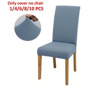 1 pièce/4 pièces/6 pièces/8 pièces/10 pièces Housse de chaise en soie de lait unie, housse de chaise de salle à manger en polyester élastique Taille Unique,4 pièces,6 pièces,8 pièces,10 piècesUnicolor