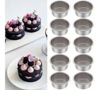 1 pièce/4 pièces/6 pièces Moules à gâteau ronds mini en aluminium de 4 pouces, avec fond amovible, surface anti-rayures et facile à démouler - idéal pour les mariages, les fêtes et la cuisson maison, 