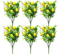 1 pièce/4 pièces Bouquet de citron artificiel, branche de citron artificiel de 11,8 pouces, décoration de verdure, accessoire photo, décoration de mariage; Convient pour la décoration de table et de c